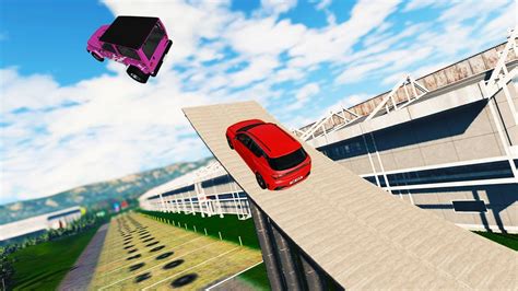 Download YouTube Video Long Jumping The BIGGEST Ramp In BeamNG! INSANE ...