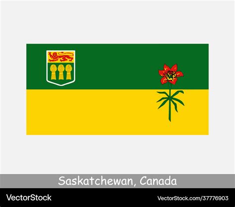 Saskatchewan canada flag canadian province Vector Image