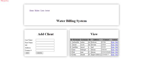 Water Billing System for Beginners using PHP/MySQLi with Source Code | SourceCodester