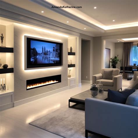 31 Stunning Fireplace Wall Ideas with a TV for your Living Room ...