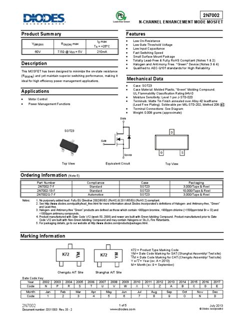 2N7002 | Mosfet | Field Effect Transistor