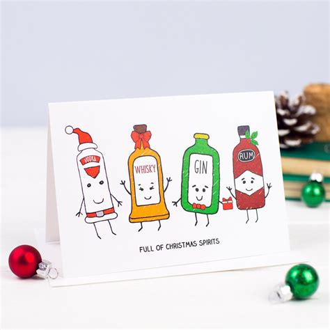 Christmas Spirits Funny Christmas Card Funny Holiday Card - Etsy ...