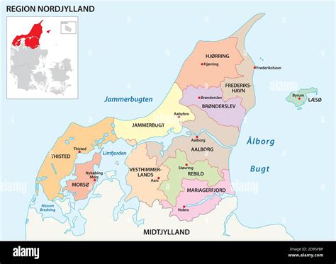 Map of aalborg Cut Out Stock Images & Pictures - Alamy