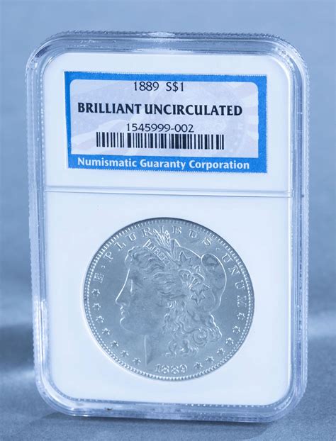 U.s. 1889 S Morgan Silver Dollar Bu Ngc Graded Auction