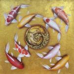 Koi Canvas Wall Art Painting For Sale | Royal Thai Art