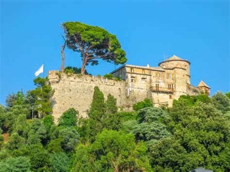 Portofino Brown Castle stock photo. Image of genova, landmark - 72423712