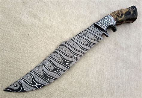 Custom Handmade Twist Damascus Steel Sub-hilt Fighter Bowie Knife from ArmsArt #ArmsArt | Knife ...