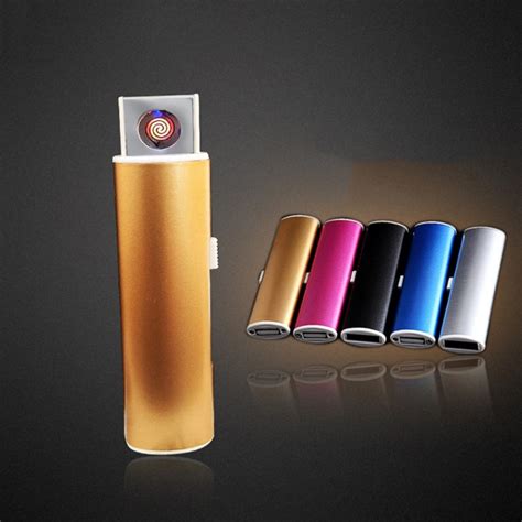 USB Electronic Lighter Rechargeable Flameless Cigar Cigarette USB Flameless Lighters ...