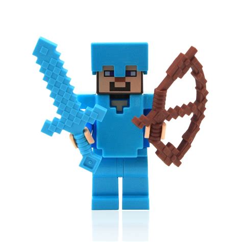 Amazon.com: LEGO Minecraft Steve with Diamond Armor and Sword: Toys & Games