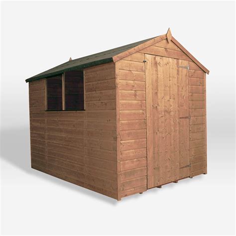 8x6 Wooden Garden Storage Shed, Shiplap Construction Pressure Treated with 15 Year Guarantee ...