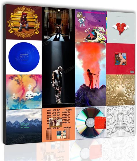 Kanye West Full List Album Cover Poster No Frame Wall Art Decor Home | ubicaciondepersonas.cdmx ...