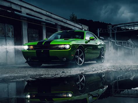 Wallpaper green dodge challenger, muscle car, 2020 desktop wallpaper ...