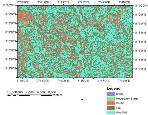 Slope map within the study area | Download Scientific Diagram