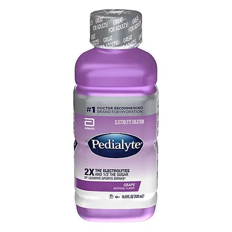 Pedialyte Electrolyte Solution Ready To Drink Grape - 16.9 Fl. Oz. - albertsons