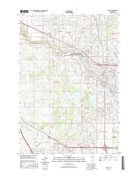 MyTopo Anoka, Minnesota USGS Quad Topo Map