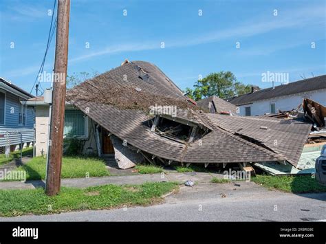 Damage from Hurricane Ida (2021) in New Orleans Stock Photo - Alamy