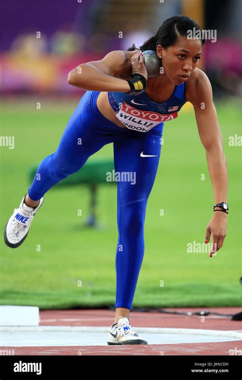 USA's Kendell Williams during the shot put event of the Women's Heptaplon during day two of the ...