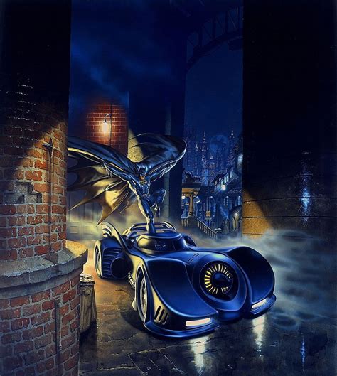 OnStar Ad Campaign Batman Batmobile 1989 Mark Stutzman Art HD phone wallpaper | Pxfuel