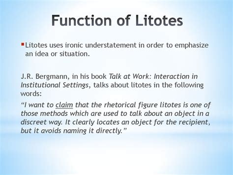 Definition Of Litotes Online Presentation - Riset