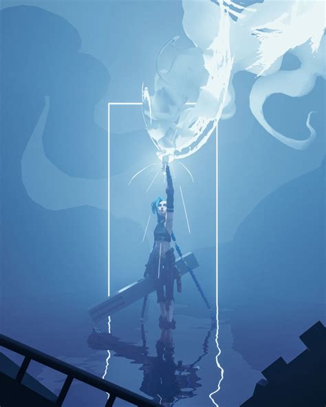 Jinx Arcane Art Arcane Original Artwork Scifi Poster - Etsy League Of Legends Poster, Jinx ...