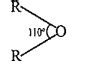 What is the correct bond angle in dimethyl ether?