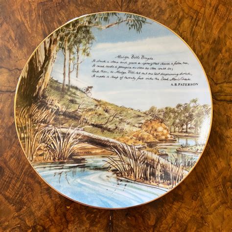 Mulga Bill's Bicycle Poem by A B Paterson Collector's Plate – Antiques Yeah