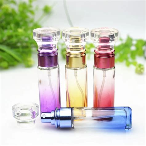 50Pcs Gradient Glass Empty Portable Refillable Perfume Atomizer Spray Bottle Cosmetic Container ...