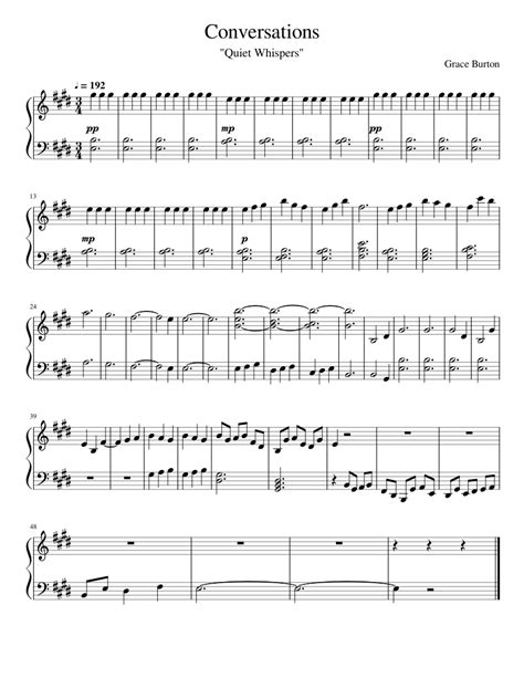 Conversations sheet music for Piano download free in PDF or MIDI