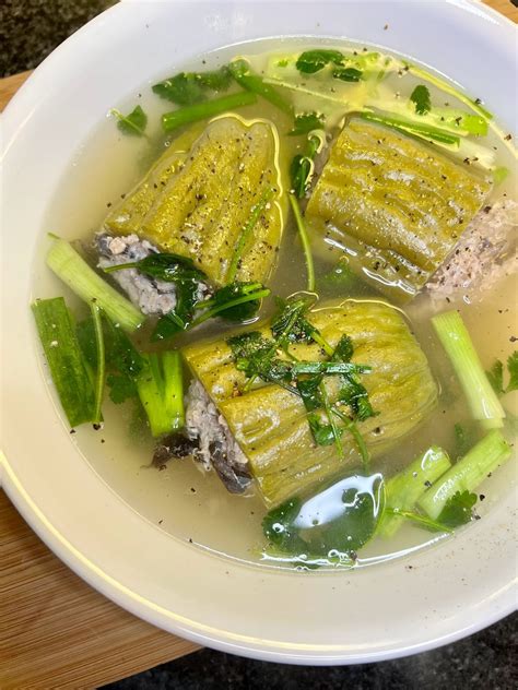 Vietnamese Bittermelon Soup - Canh Kho Qua