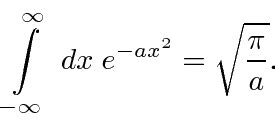 Integral of Gaussian