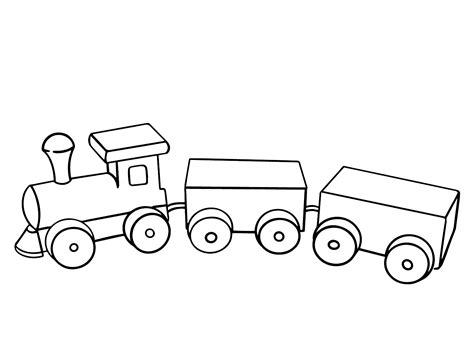 Toy Train Coloring Pages