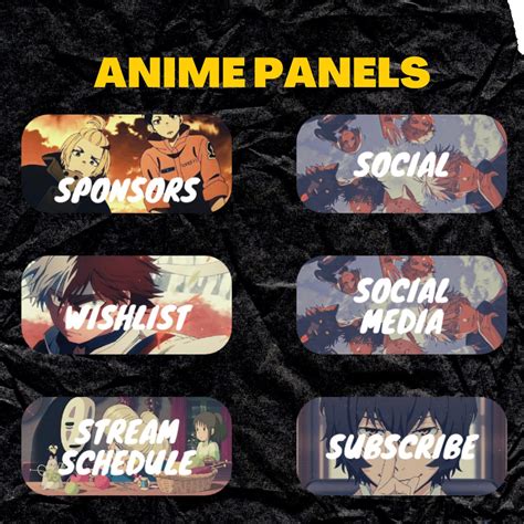 33 NEW Anime Twitch Panels With Rounded Corners 33 Panels About, Links ...