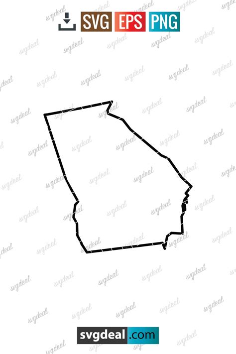 Free Georgia Outline SVG - SVGDeal.com