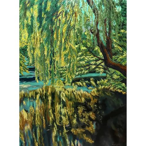 WEEPING WILLOW — Evelina Linn LLC | Weeping willow, Oil painting, Painting