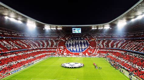 Allianz Arena, Stadium, FC Bayern, Bayern Munchen, Fans, Champions League, Soccer Pitches, Night ...