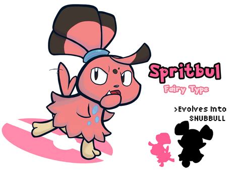 Snubbull Pre-Evolution- Spritbul by DubiousDerringer on DeviantArt