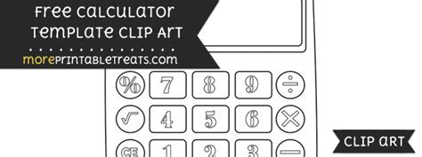 Calculator Template – Clipart