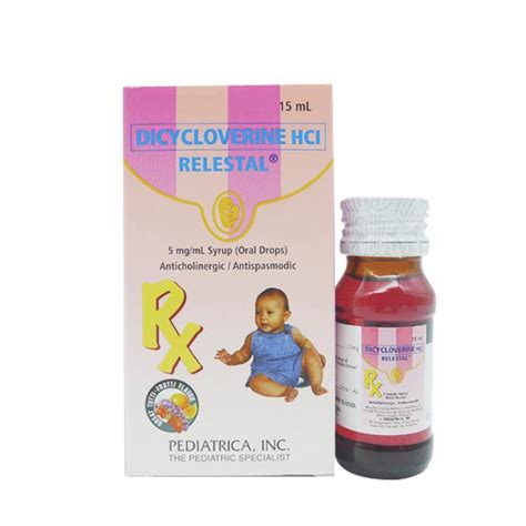 RELESTAL Dicycloverine Hydrochoride 5mg / mL Syrup (Oral Drops) 15mL ...