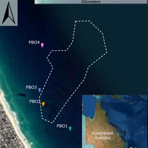 DWR-G4 Wave buoy locations at Palm Beach reef. | Download Scientific ...