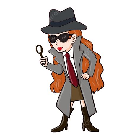 Female Detective Hd Transparent, Female Detective Cartoon Characters ...