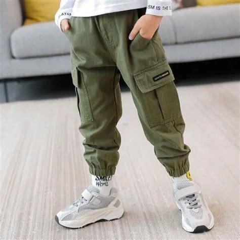 Boys Fashion Casual Pants Korean Style Cargo Pants Soft Denim w/ Pocket ...