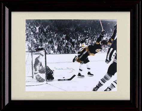 Framed Bobby Orr Autograph Replica Print The Flying Goal | Etsy