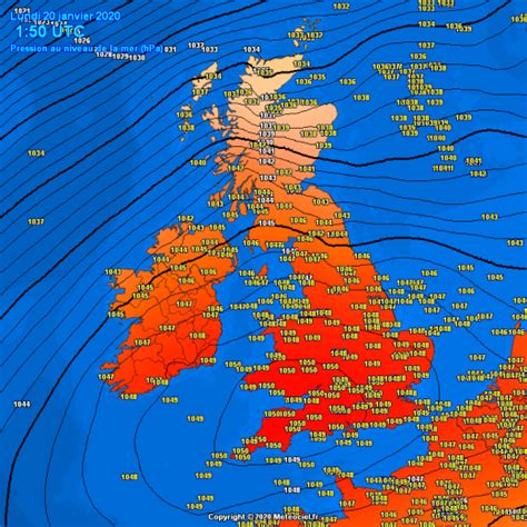 Atmospheric pressure peaked at 1050.5 mbar in Mumbles Head, Wales early ...