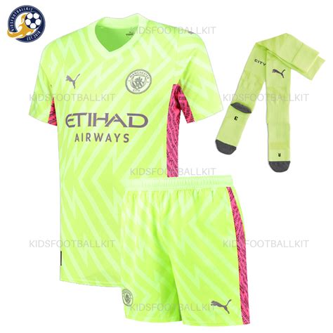 Manchester City Goalkeeper Kids Kit 23/24 | Best Price 2024