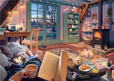 Amazon.com: Ravensburger Cozy Retreat 500 Piece Jigsaw Puzzle - Large ...