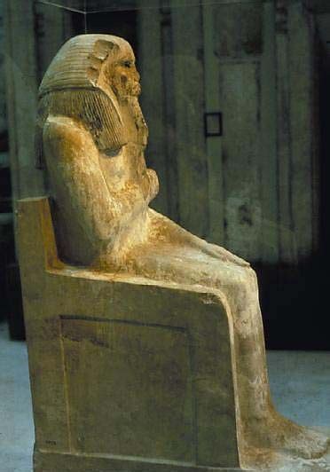 Statue of king Djoser - ancient Egypt - Egyptian Museum in Cairo ...