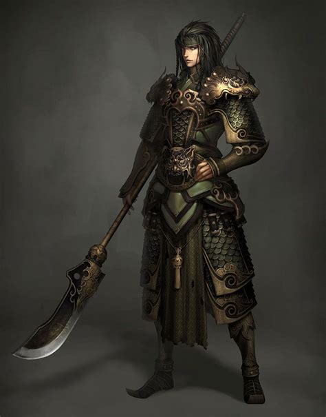 armor and polearm | Monks, Ninja & Samurai | Tegninger, Portrætter og Fantasy