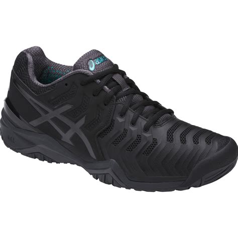 Asics Mens GEL-Resolution 7 Tennis Shoes - Black - Tennisnuts.com