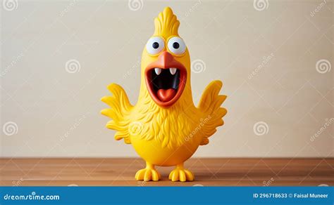 A Playful and Goofy-looking Rubber Chicken Toy with a Wide Grin, Stock Illustration ...