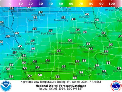 NOAA Graphical Forecast for Iowa